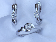 Комплект (серьги-кольцо ) ffks01200-ZZ1312 фото Комплект (серьги-кольцо ) - (артикул - ffks01200-ZZ1312)